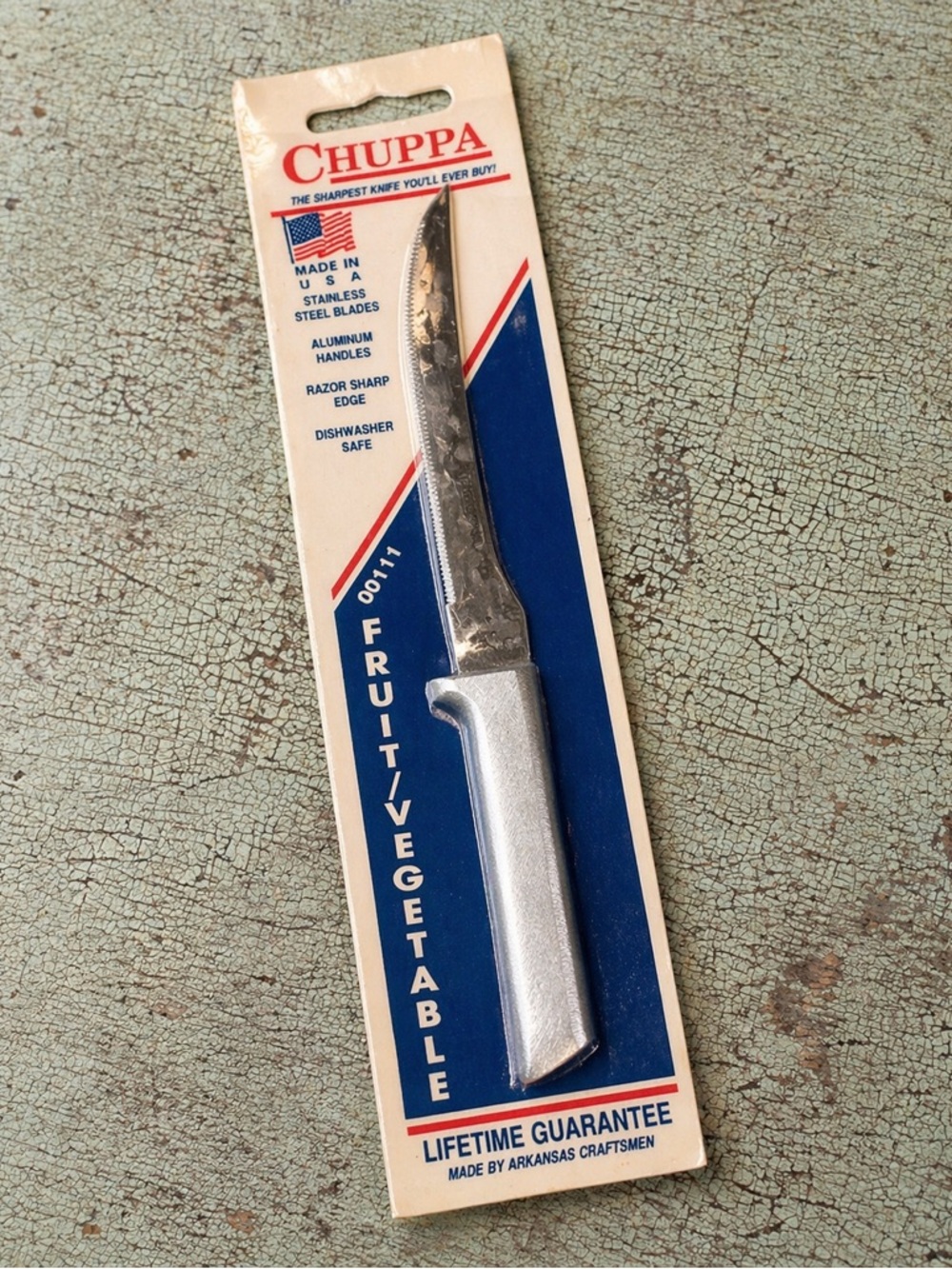 Vintage Chuppa Fruit Vegetable Knife USA Stainless Steel Aluminum